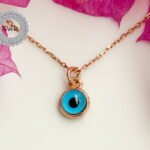 turkish evil eye necklace 925 sterling silver blue pendant