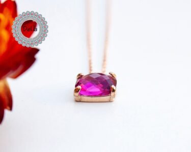 Pink Tourmaline Necklace 925 Sterling Silver, Crystal Necklace, Layered Necklace, Bridesmaid, Everyday Jewelry, Simple Necklace, Minimalist - Image 4