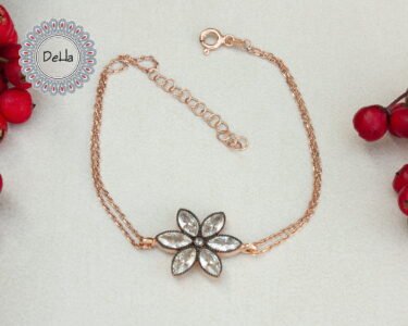 Elegant Rose Flower Bracelet – Dainty Floral Minimal Bracelet Gift for Women - Image 4