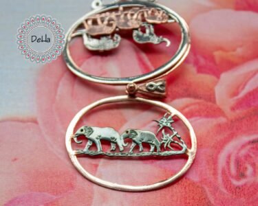 Elephant Art Pendant, Elephant Lover, Elephant Necklace, Elephant Pendant, Silver Elephant, Vintage Elephant, Elephant Jewelry, Elephant Art - Image 8