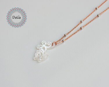 White Shell Butterfly Necklace, Tiny Butterfly Charm, Shell Necklace, Small Butterfly, Seashell Necklace, Butterfly Charm, Butterfly Pendant - Image 7