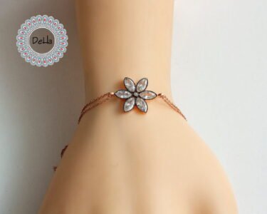 Elegant Rose Flower Bracelet – Dainty Floral Minimal Bracelet Gift for Women - Image 7