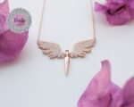 Rose Gold Angel Necklace, Angel Necklaces, Angel Jewelry, Angel Wing Necklace, Angel Jewelry, Angel Wing, Angel Gift, Everyday Necklace - Image 3