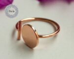 Trending Ring, Open Ring, Ladies Ring, Adjustable Ring, Vintage Ring, Solid Ring, Handcrafted Ring, Designer Ring, Solid Rose Gold Ring - Image 4