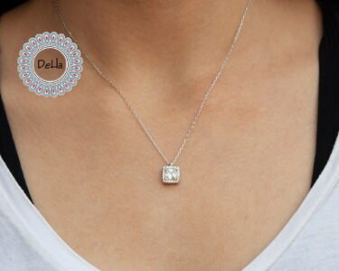 Elegant Crystal Pendant Necklace 925 Sterling Silver – Swarovski Style Minimal Jewelry Gift for Her - Image 2