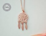 Rose Gold Plated Mini Dream Catcher Jewelry Set, Set of Dreamcatchers, Silver Dreamcatcher, Dream Catchers, Gift Set, Gift for Her - Image 2