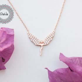 Rose Gold Plated Fairy Pendant, Fairy Pendant, Fairy Jewelry, Fairy Charm, Silver Fairy, Silver Fairy Pendant, Fairy Pendants, Fairy Charms