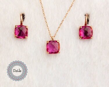 Pink Tourmaline Necklace 925 Sterling Silver, Crystal Necklace, Layered Necklace, Bridesmaid, Everyday Jewelry, Simple Necklace, Minimalist - Image 10