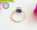 Sapphire Quartz Small Ring - Blue Gemstone Ring - September Birthstone Ring - Small Sapphire Ring - Blue Gemstone Stackable Ring - Sapphire - Image 9