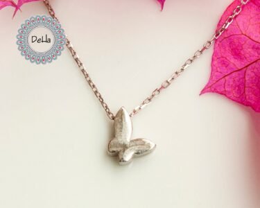 Tiny Butterfly Charm, Butterfly Pendant, Butterfly Necklace, Cute Necklace, Butterfly Jewelry, Animal Necklace, Butterfly Gift, Silver - Image 6