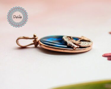 Rose Gold Mermaid, Sea Life Pendant, Natural Sea Shell, Sea Shell Pendant, Mermaid Pendant, Art Pendant, Sea Shell, Mermaid Gift - Image 7