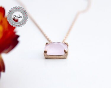 Elegant Tiny Rose Quartz Necklace 925 Sterling Silver – Dainty Pink Gemstone Pendant, Rose Gold Jewelry Gift for Her - Image 4