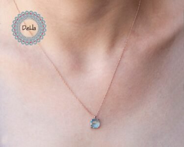 Sky Blue Topaz Necklace | December Birthstone | Sterling Silver | Topaz Necklace | Gemstone Necklace | Necklace | Gift For Her - Image 2