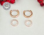 Thick Hoop Earrings, Round Hoop Earrings, Round Hoop Earring, Round Hoops, Small Hoop Earrings, Round Earrings, Everyday Earrings, Hoop - Image 4