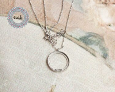 CZ Pendant Necklace 925 Sterling Silver – Round Hoop Necklace, Minimal Elegant Jewelry Gift for Her - Image 9