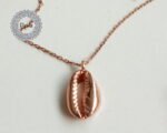 Solid Cowrie Pendant, Cowrie Necklace, Cowrie Jewelry, Cowrie, Long Necklace, Beach Necklace, Summer Necklace, Solid Necklace, Rose Gold - Image 8