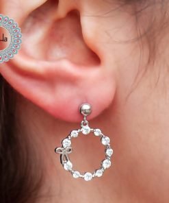 Silver Bow Dessert Earrings, Bow Earrings, Bow Jewelry, Cute Earrings, Earrings for Women, Dainty Earrings, Silver Stud Earrings, Delicate
