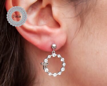 Silver Bow Dessert Earrings, Bow Earrings, Bow Jewelry, Cute Earrings, Earrings for Women, Dainty Earrings, Silver Stud Earrings, Delicate