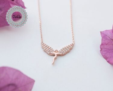 Rose Gold Plated Fairy Pendant, Fairy Pendant, Fairy Jewelry, Fairy Charm, Silver Fairy, Silver Fairy Pendant, Fairy Pendants, Fairy Charms - Image 3