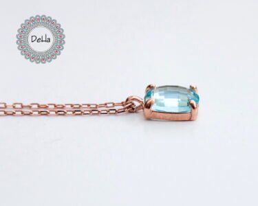 Sky Blue Topaz Necklace | December Birthstone | Sterling Silver | Topaz Necklace | Gemstone Necklace | Necklace | Gift For Her - Image 5