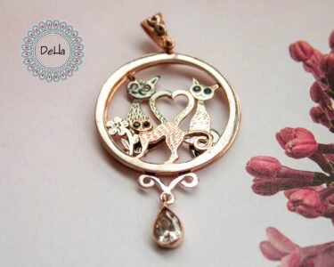 Cat Art Necklace, Cat Art Pendant, Cat Lover Jewelry, Cat Pendant, Cat Necklace, Cat Jewelry, Cat Art, Art Pendant, Cat Lover Gift, Gift for - Image 4