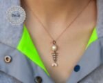 Unique Fish Bone Necklace, Fish Bone Jewelry, Silver Fish Necklace, Fish Necklace, Fish Pendant, Handmade Necklace, Pearl Jewelry, Fish Bone - Image 6