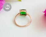 Emerald Quartz Ring, Green Quartz Ring, Emerald Quartz, Emerald Cut Ring, Emerald Cut, Quartz Ring, Minimalist Ring, Dainty Ring, Statement - Image 9