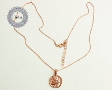 Elegant Coin Pendant Necklace – Antique Style Rose Gold Minimal Vintage Necklace - Image 8
