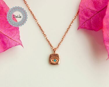 Turquoise Evil Eye, Dainty Evil Eye, Evil Eye Necklace, Eye of Protection, Turquoise Necklace, Protection Necklace, Minimalist Necklace - Image 5