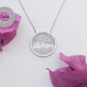 Circle Tree of Life Necklace, Tree of Life Jewelry, Tree Pendant, Tree of Life Charm, Tree Jewelry, Tree of Life Gift, Handmade Necklace