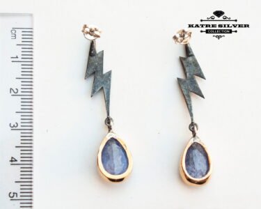 Blue Kyanite Earrings 925 Sterling Silver – Lightning Drop Earrings, Natural Gemstone Jewelry Gift for Her - Image 8