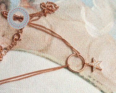Elegant Star Pendant Necklace – CZ Hoop Circle Minimal Rose Gold Necklace for Women - Image 7