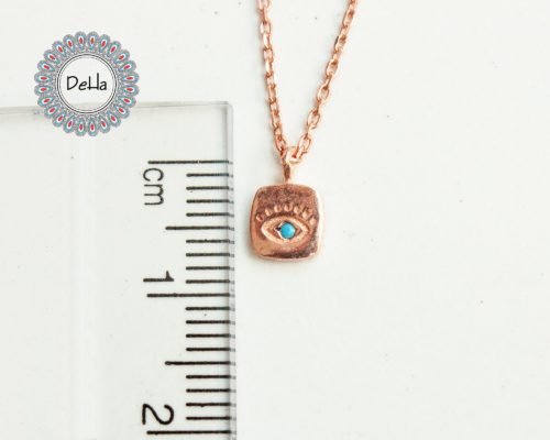 Turquoise Evil Eye, Dainty Evil Eye, Evil Eye Necklace, Eye of Protection, Turquoise Necklace, Protection Necklace, Minimalist Necklace - Image 6