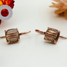 Smoky Quartz Crystal Earrings, Smoky Quartz Drop Earrings, Faceted Quartz, Delicate Earrings, Brown Earrings, Quartz Jewelry, Earrings Gift