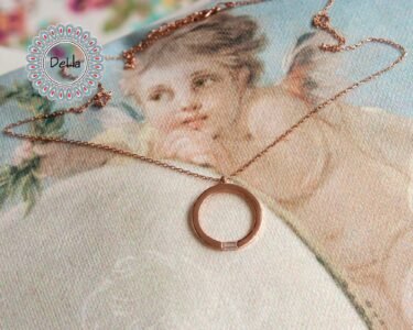 Rose Circle Necklace, Dainty Circle, Cz Pendant Necklace, Everyday Necklace, Elegant Necklace, Circle Necklace, Necklace Gift, Cz Necklace - Image 7