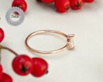 Tiny Baguette Cut Ring, Cz Stackable Ring, Baguette Ring, Minimalist Ring, Dainty Ring, Delicate Ring, Minimalist Jewelry, Rose Gold Ring - Image 6