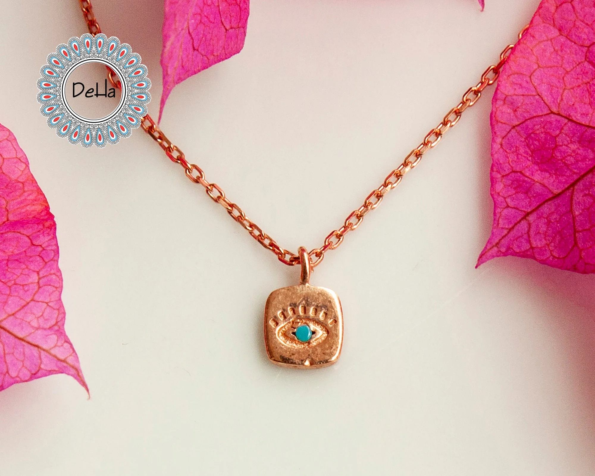 Turquoise Evil Eye, Dainty Evil Eye, Evil Eye Necklace, Eye of Protection, Turquoise Necklace, Protection Necklace, Minimalist Necklace