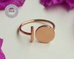 Trending Ring, Open Ring, Ladies Ring, Adjustable Ring, Vintage Ring, Solid Ring, Handcrafted Ring, Designer Ring, Solid Rose Gold Ring - Image 3