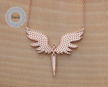 Rose Gold Angel Necklace, Angel Necklaces, Angel Jewelry, Angel Wing Necklace, Angel Jewelry, Angel Wing, Angel Gift, Everyday Necklace - Image 7