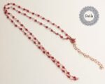 Red Stone Rosary Chain, Red Stone Chain, Necklace Chain, Red Stone Necklace, Chain Necklace, Red Necklace, Gemstone Chain, Beads Chain - Image 6