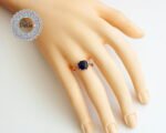 Sapphire Quartz Small Ring - Blue Gemstone Ring - September Birthstone Ring - Small Sapphire Ring - Blue Gemstone Stackable Ring - Sapphire - Image 2