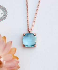 Sky Blue Topaz Necklace | December Birthstone | Sterling Silver | Topaz Necklace | Gemstone Necklace | Necklace | Gift For Her