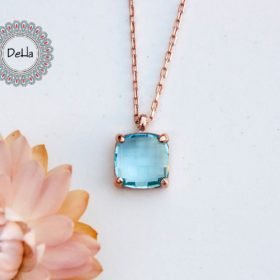 Sky Blue Topaz Necklace | December Birthstone | Sterling Silver | Topaz Necklace | Gemstone Necklace | Necklace | Gift For Her