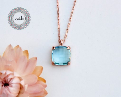 Sky Blue Topaz Necklace | December Birthstone | Sterling Silver | Topaz Necklace | Gemstone Necklace | Necklace | Gift For Her