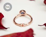 Rose Gold Blue Opal Ring, Unique Opal Ring, Opal Stacking Ring, Blue Opal Ring, Gold Opal Ring, Natural Opal Ring, Dainty Opal Ring - Image 8