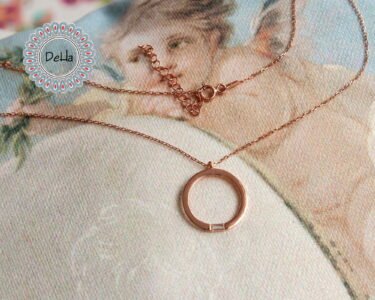 Rose Circle Necklace, Dainty Circle, Cz Pendant Necklace, Everyday Necklace, Elegant Necklace, Circle Necklace, Necklace Gift, Cz Necklace - Image 5