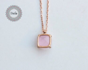Elegant Tiny Rose Quartz Necklace 925 Sterling Silver – Dainty Pink Gemstone Pendant, Rose Gold Jewelry Gift for Her - Image 8