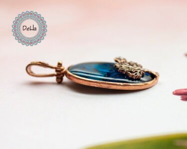 Tree and Full Moon, Full Moon Pendant, Natural Sea Shell, Tree and Moon, Sea Shell Pendant, Art Pendant, Art Jewelry, Sea Shell, Gift for Her - Image 8