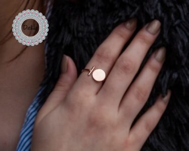 Stylish Open Ring 925 Sterling Silver – Adjustable Minimalist Ring, Designer Jewelry Gift for Her - Image 2