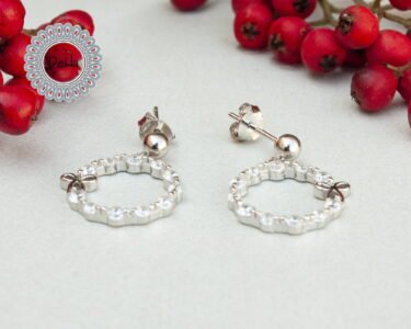 Silver Bow Dessert Earrings, Bow Earrings, Bow Jewelry, Cute Earrings, Earrings for Women, Dainty Earrings, Silver Stud Earrings, Delicate - Image 3